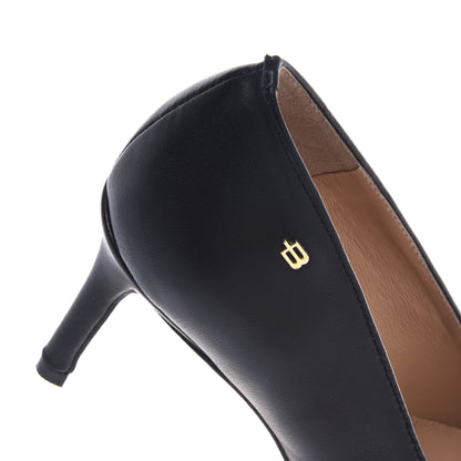 Décolleté in pelle nera