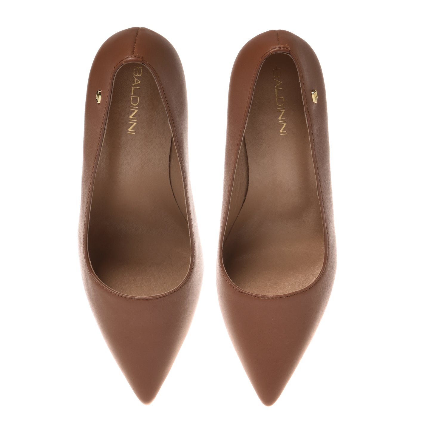 Escarpin en cuir brun