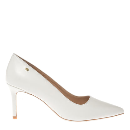 Escarpin en cuir blanc