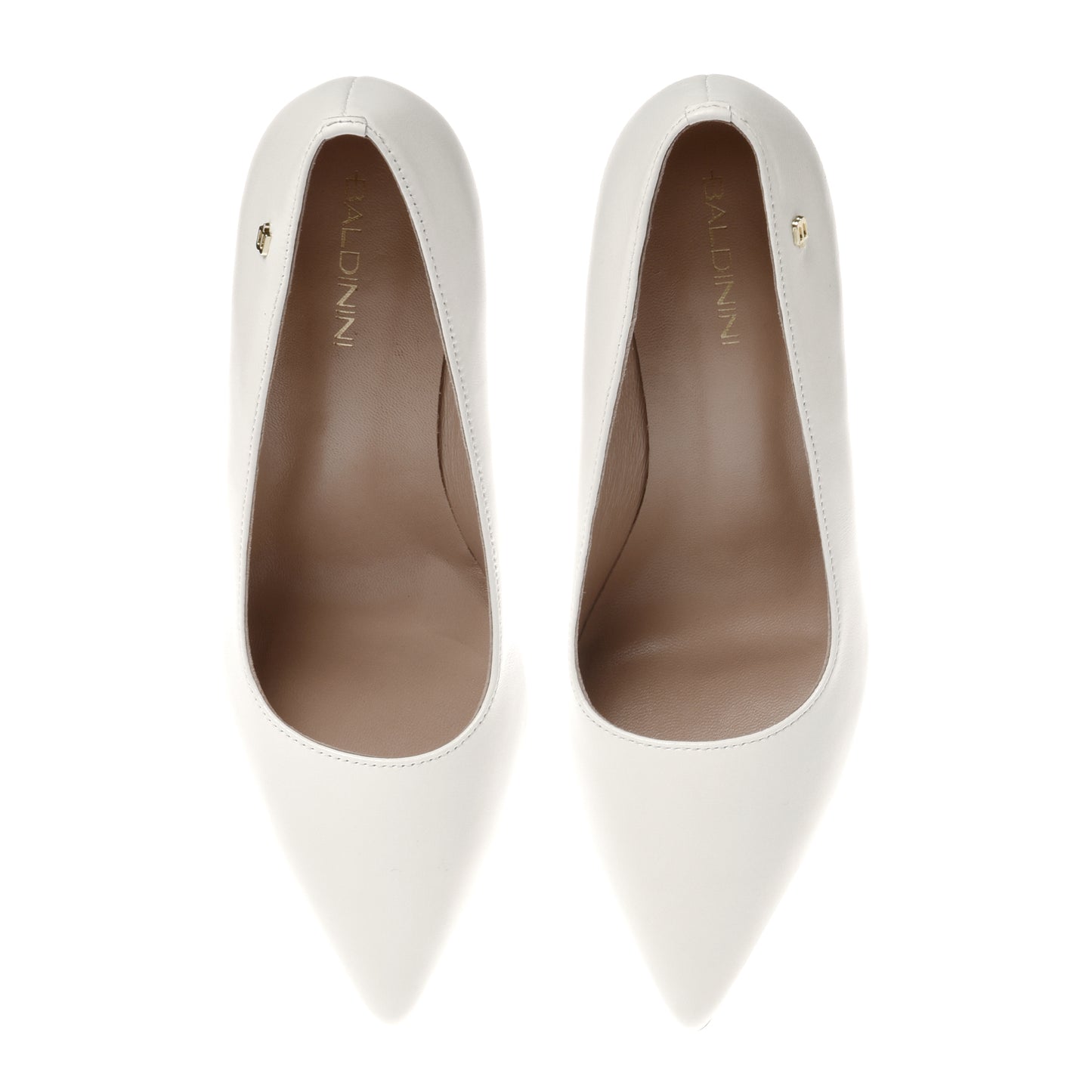 Escarpin en cuir blanc