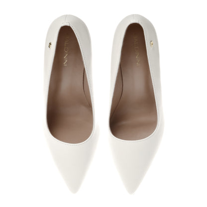 Escarpin en cuir blanc
