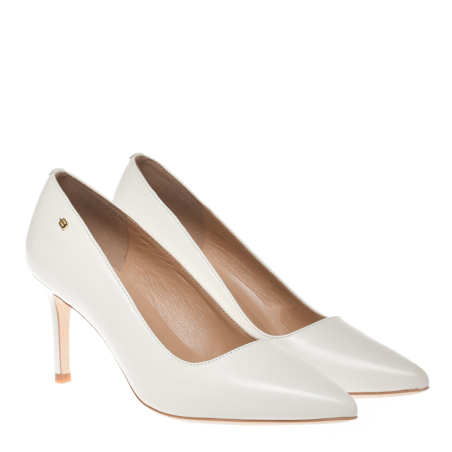 Escarpin en cuir blanc