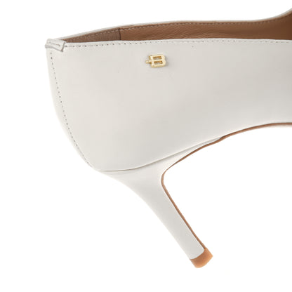 Escarpin en cuir blanc