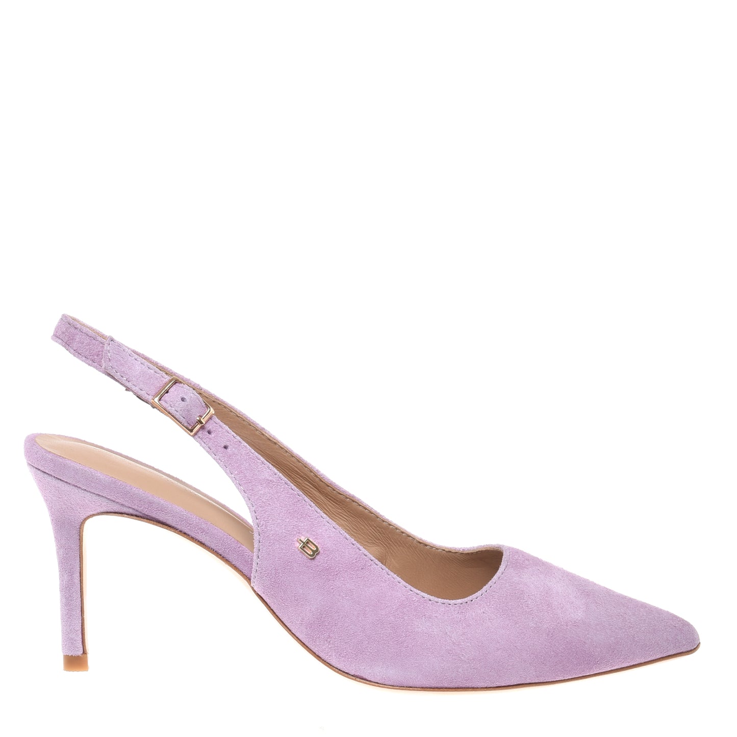 Slingback en daim lilas