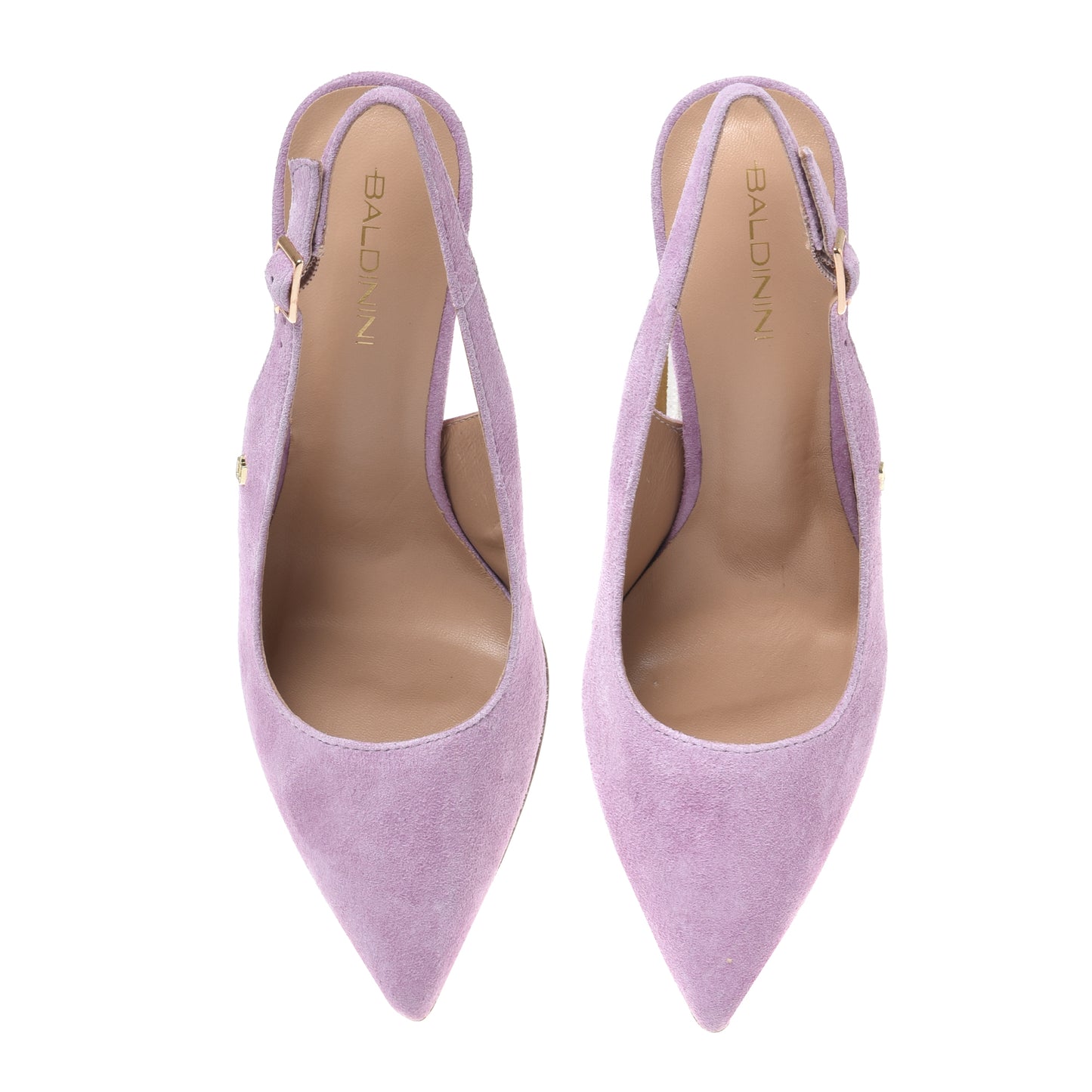 Slingback en daim lilas