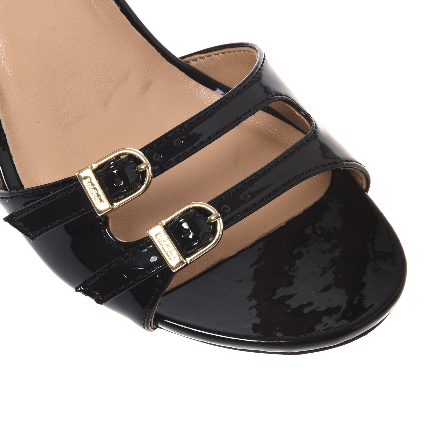 Sandale en vernis noir