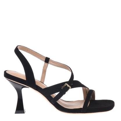 Black suede sandal
