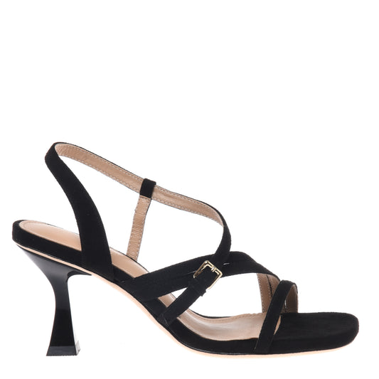 Black suede sandal