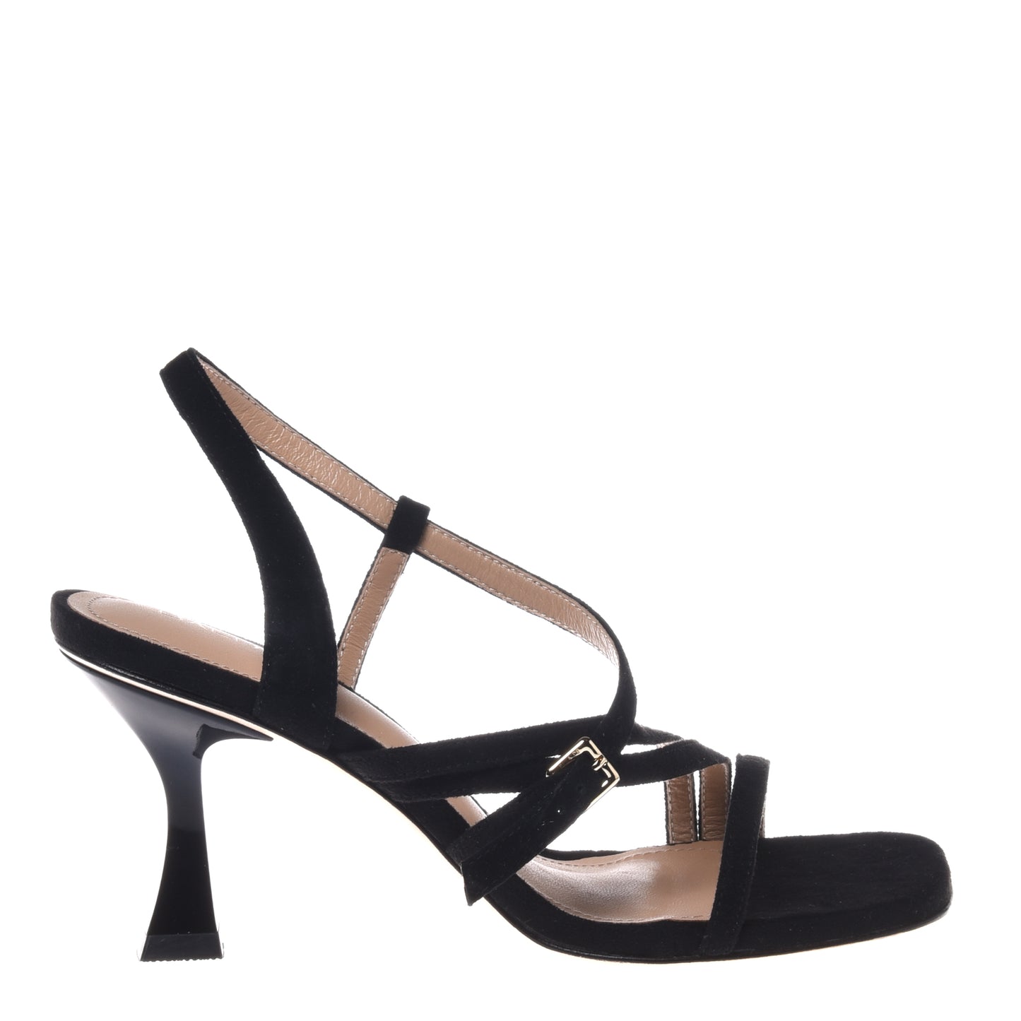 Black suede sandal