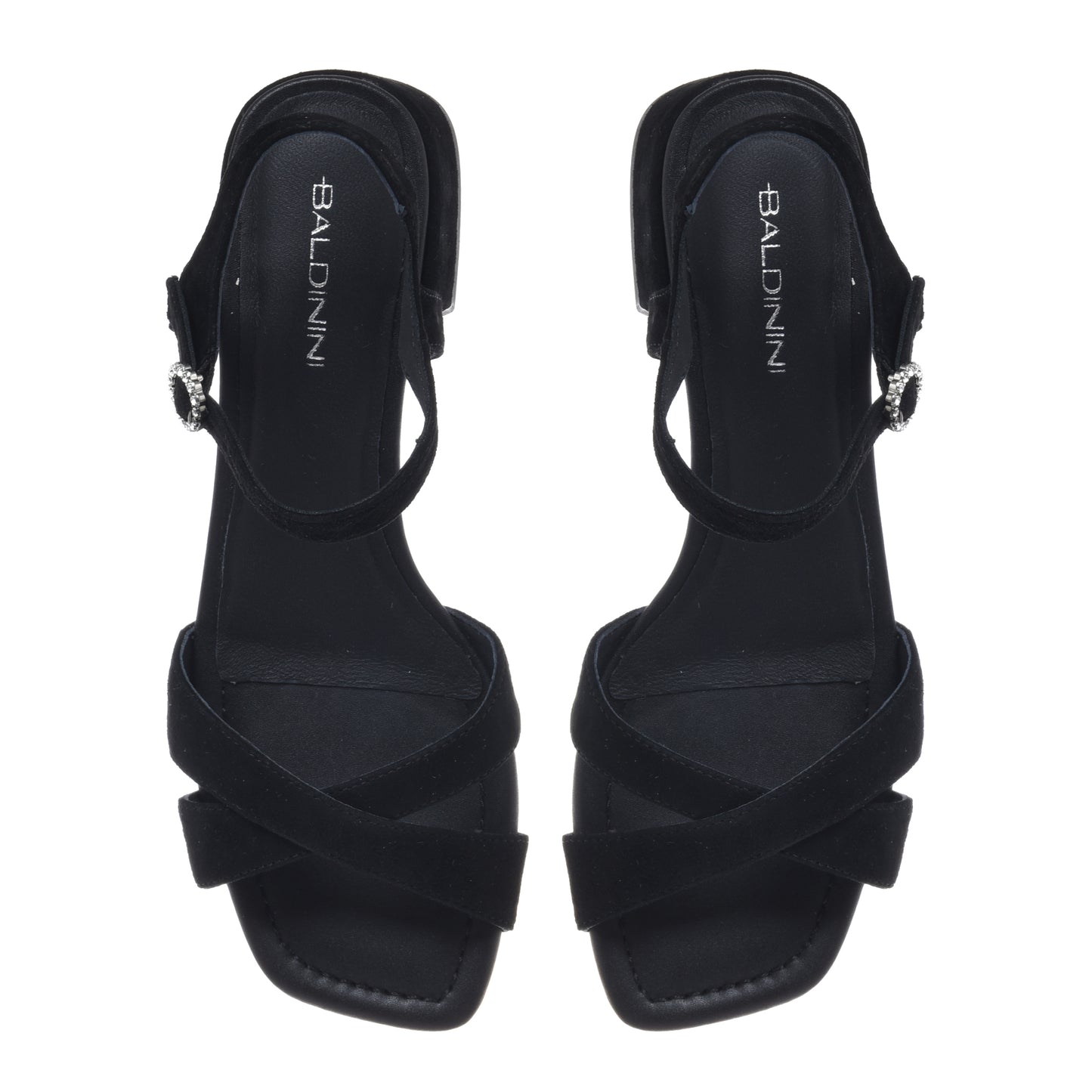 Sandalo in camoscio nero