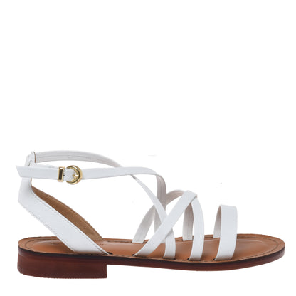 Sandale en éco-nappa blanc