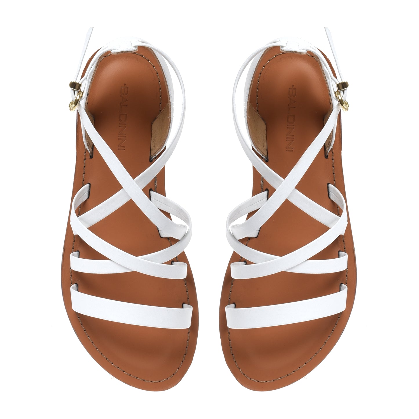 Sandale en éco-nappa blanc