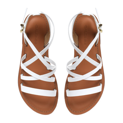 Sandale en éco-nappa blanc