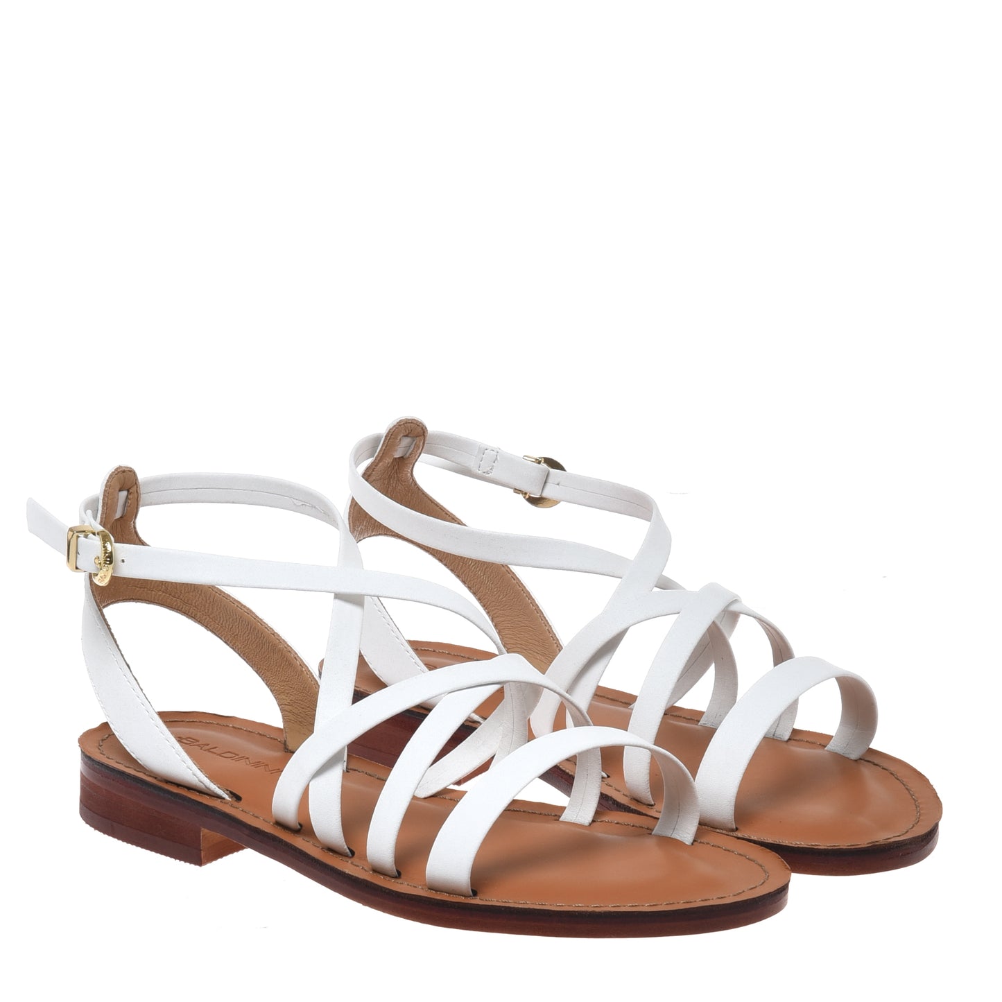 Sandale en éco-nappa blanc