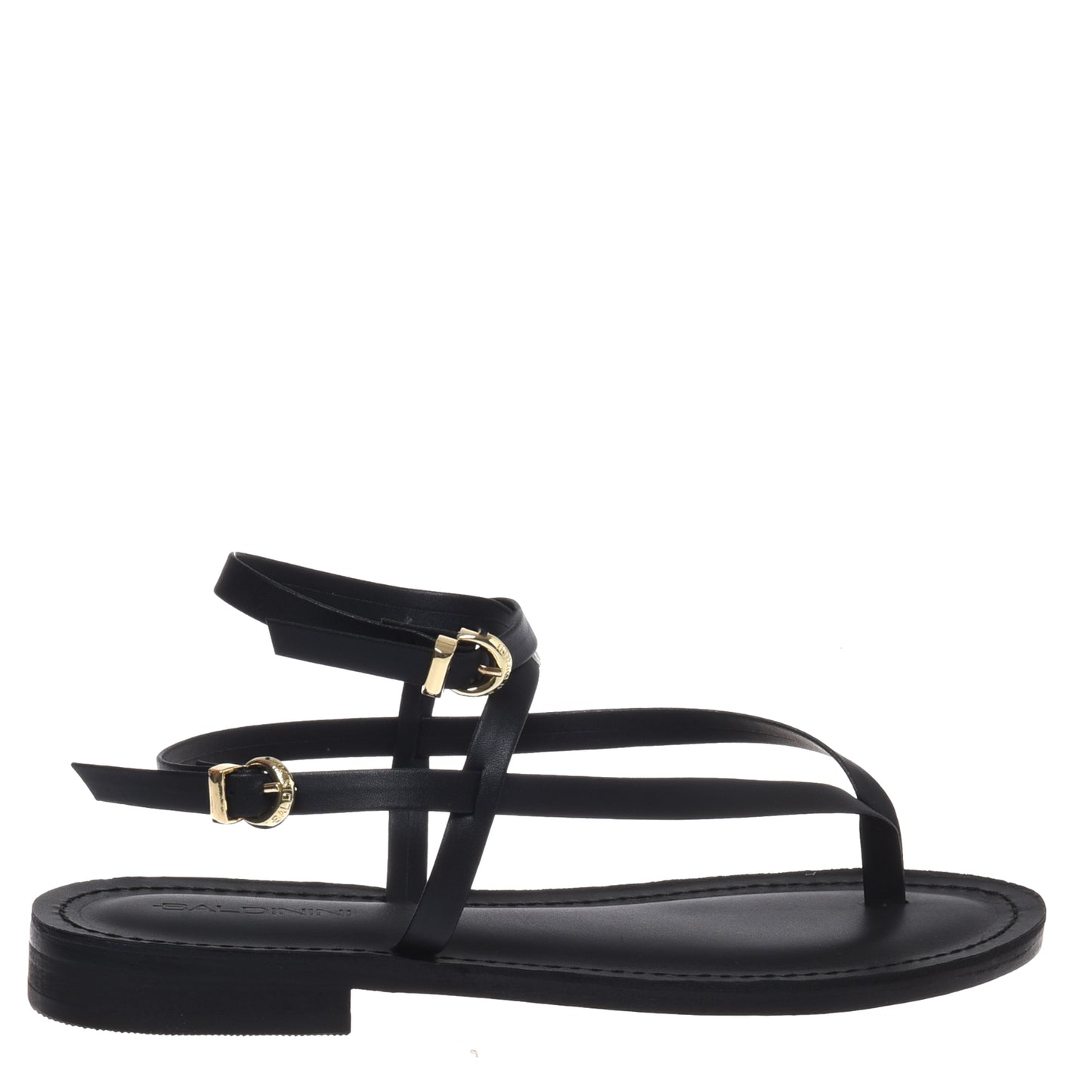 Black nappa sandal