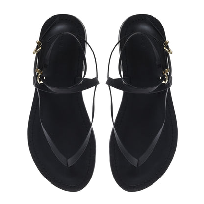 Black nappa sandal