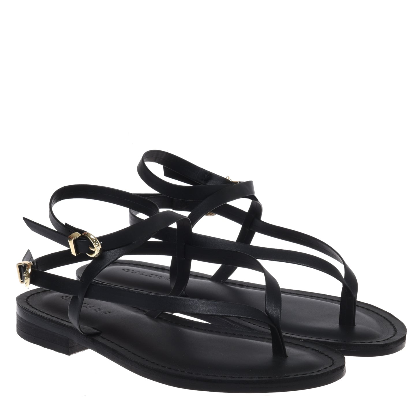 Black nappa sandal