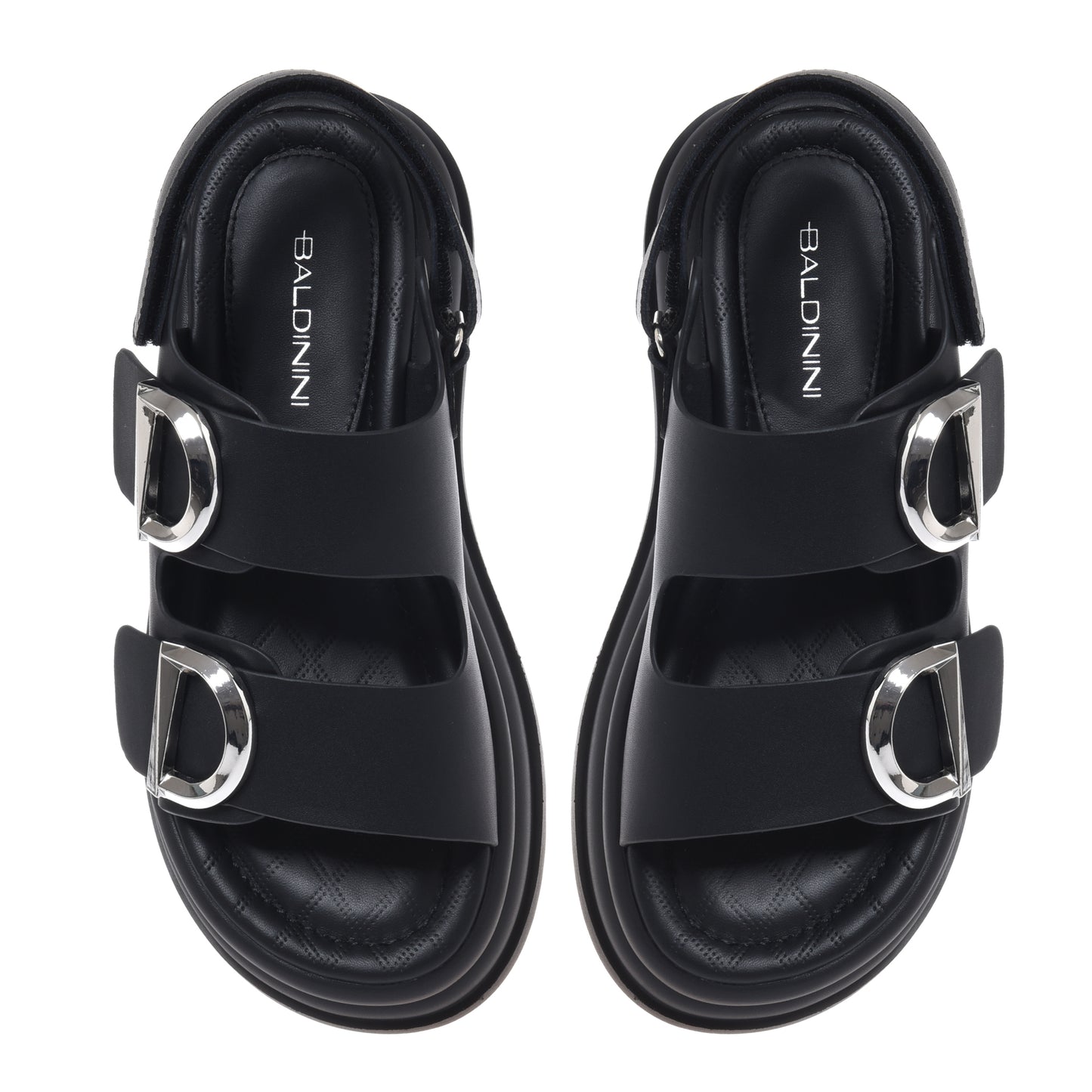 Black leather sandal
