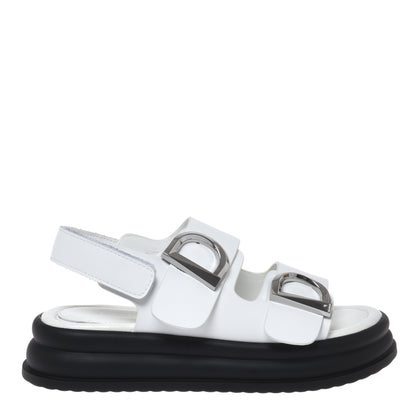 Sandale en cuir blanc