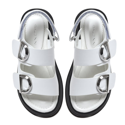 Sandale en cuir blanc