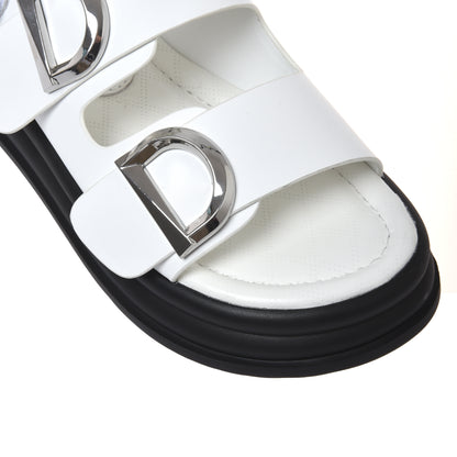 Sandale en cuir blanc