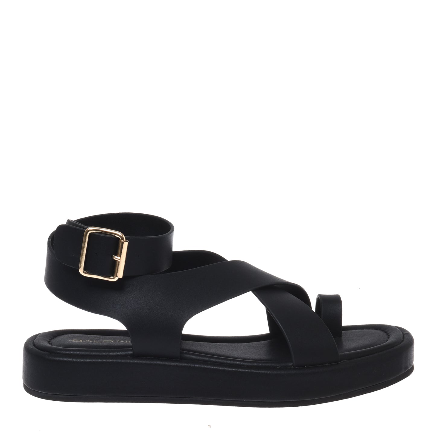 Black nappa sandal