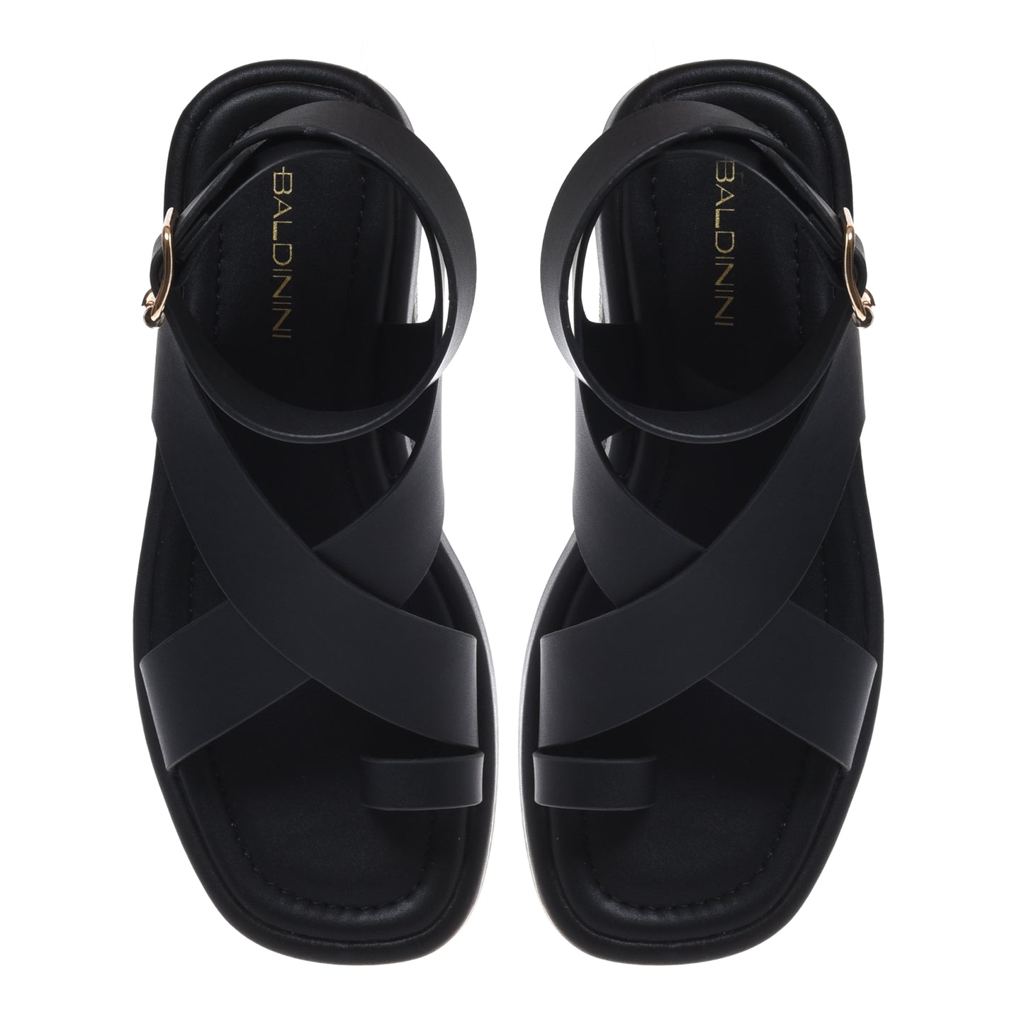 Black nappa sandal