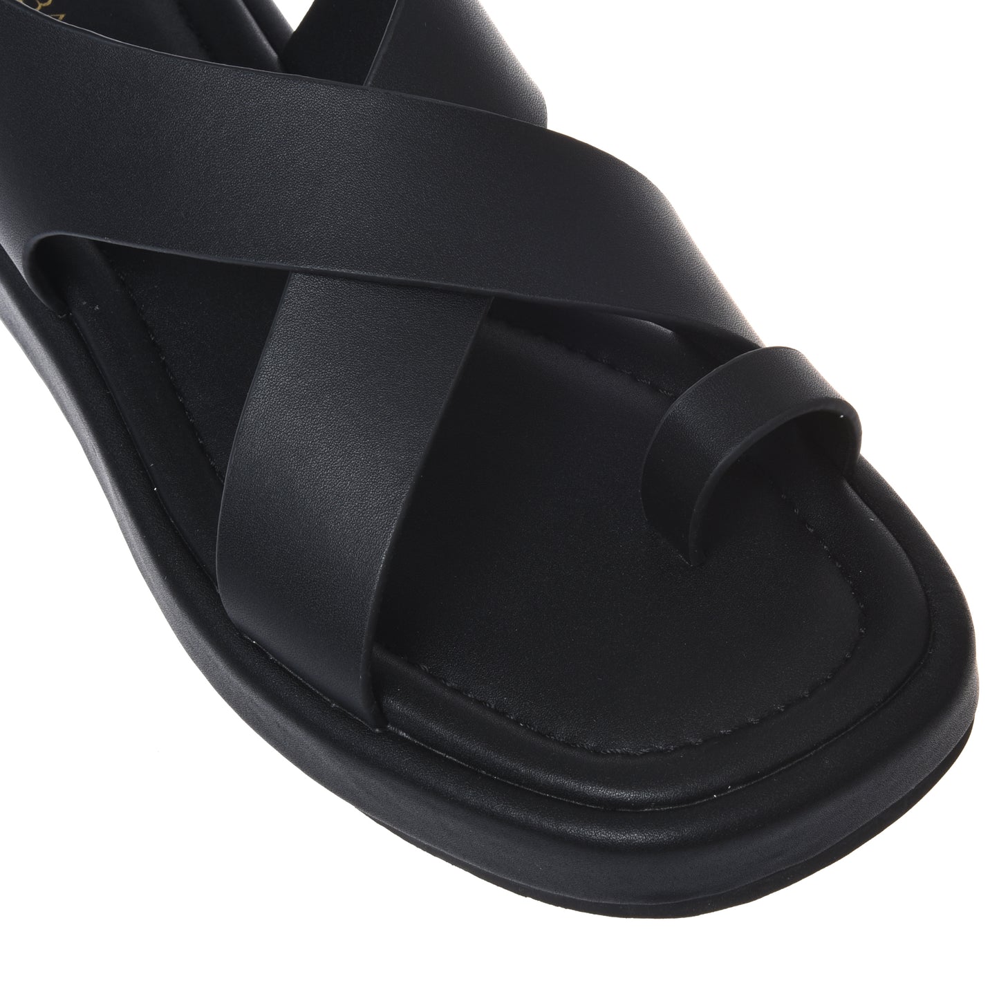 Black nappa sandal