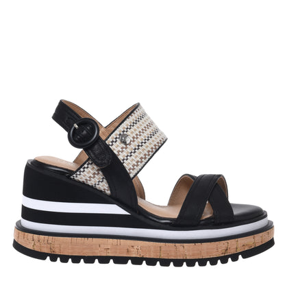 Sandale en cuir nappa noir