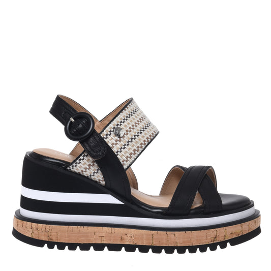 Sandale en cuir nappa noir