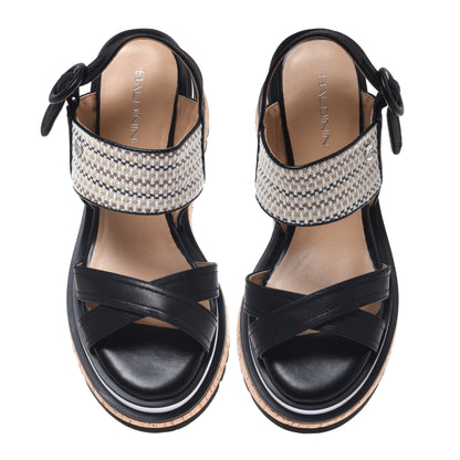 Sandale en cuir nappa noir
