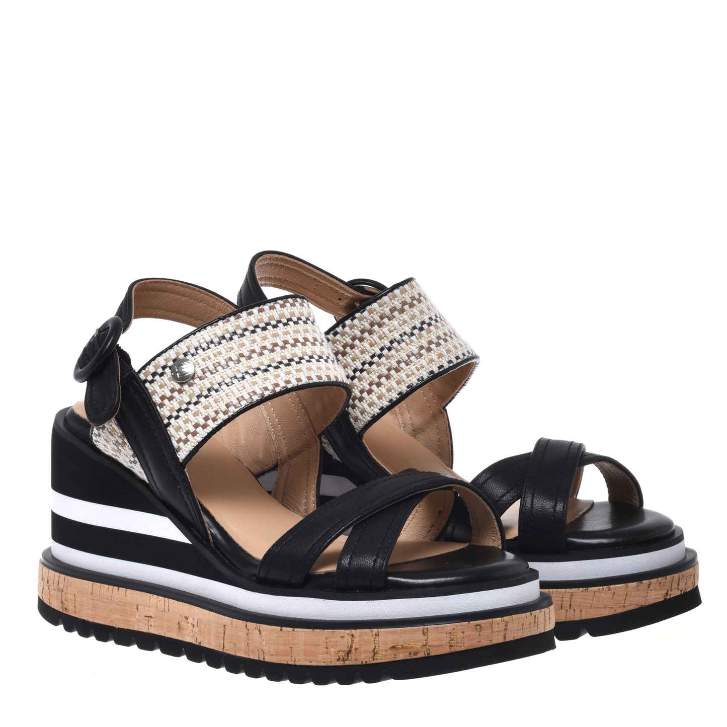 Sandale en cuir nappa noir