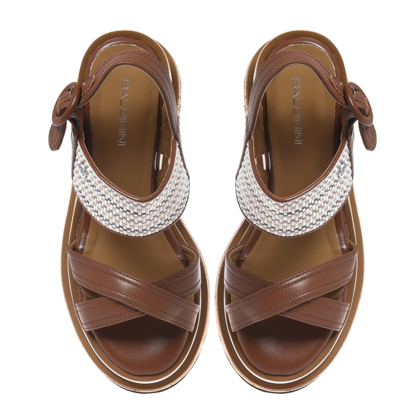 Sandale en nappa marron
