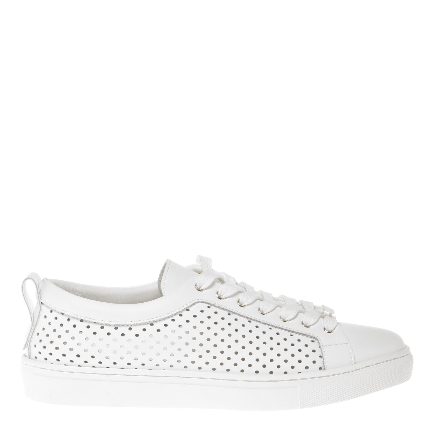 White perforated nappa leather sneaker