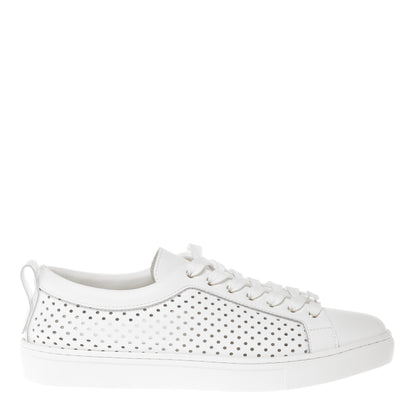 White perforated nappa leather sneaker
