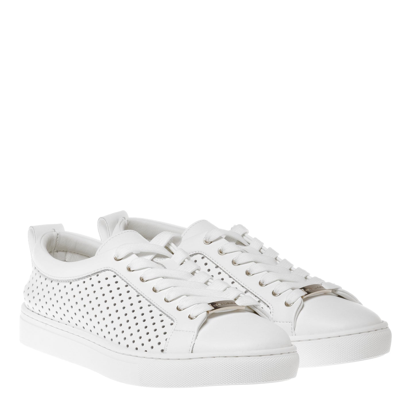 White perforated nappa leather sneaker