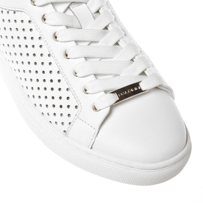 White perforated nappa leather sneaker