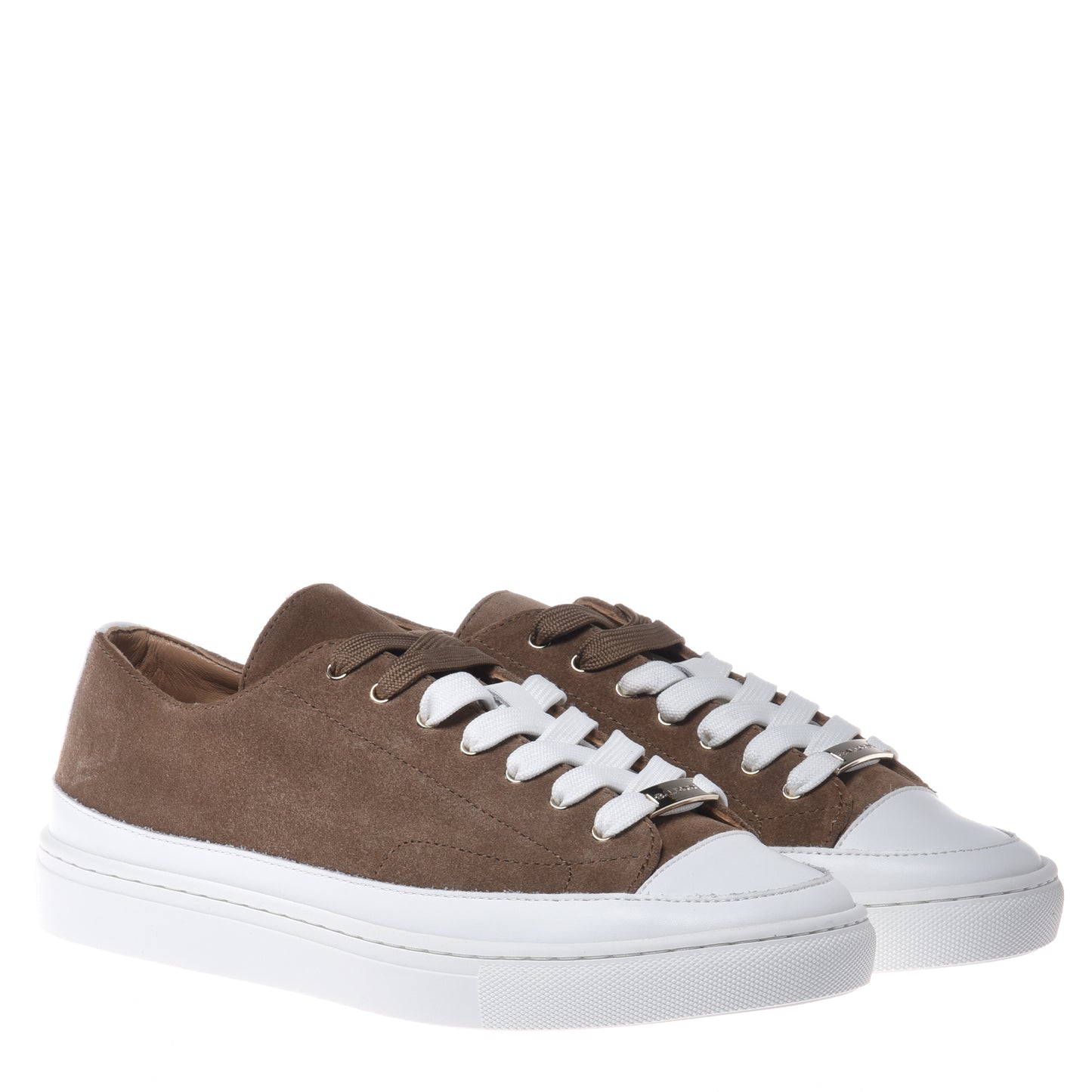 Sneaker en daim taupe