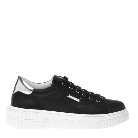 Dark brown leather sneakers
