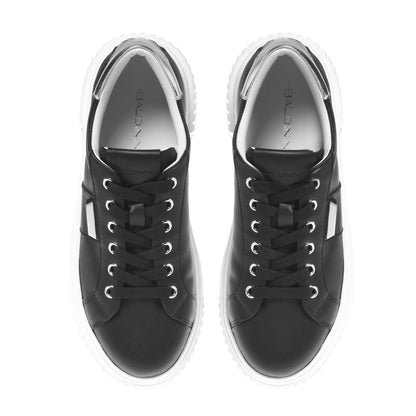 Dark brown leather sneakers