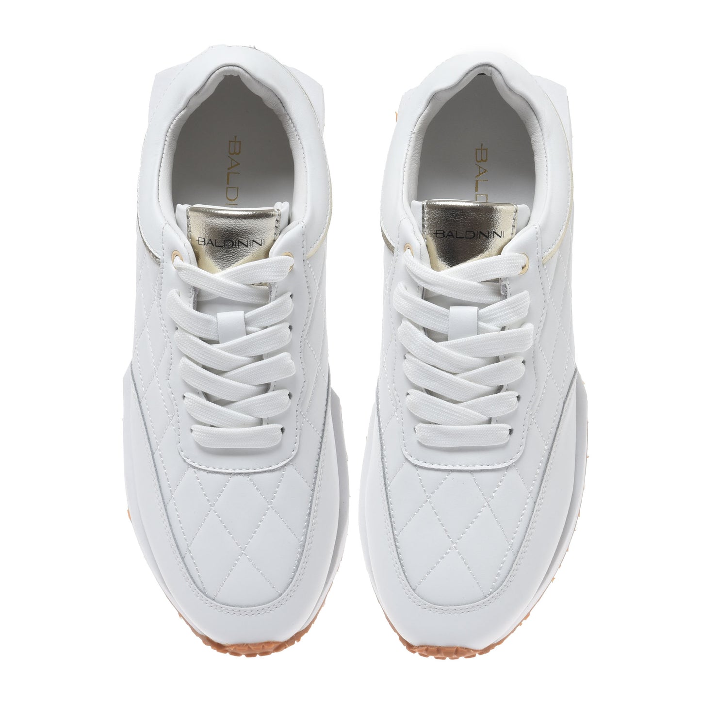 Sneaker in pelle trapuntata bianca