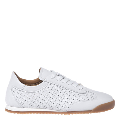 White perforated leather sneakers