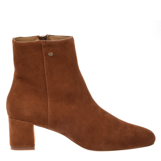 Brown suede ankle boot