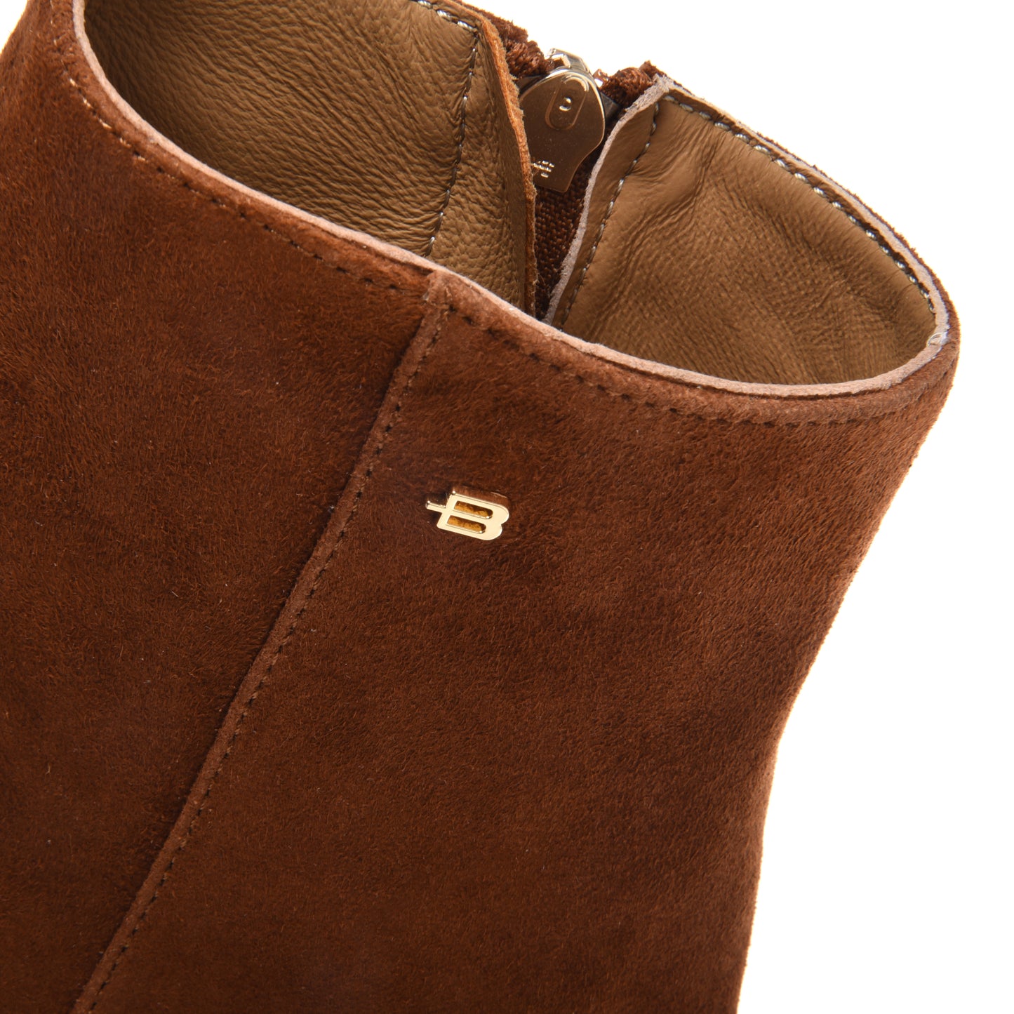 Brown suede ankle boot