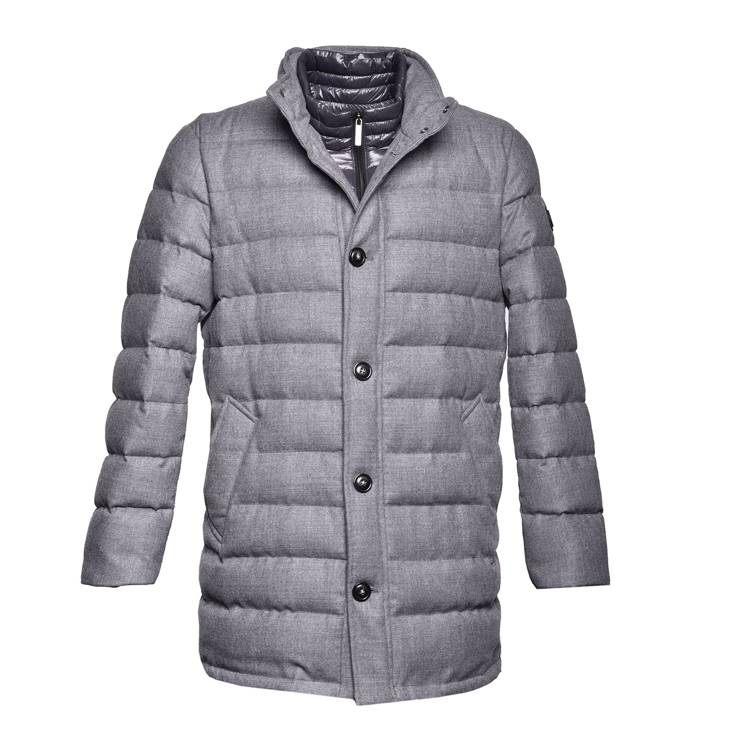 Veste en flanelle gris chiné