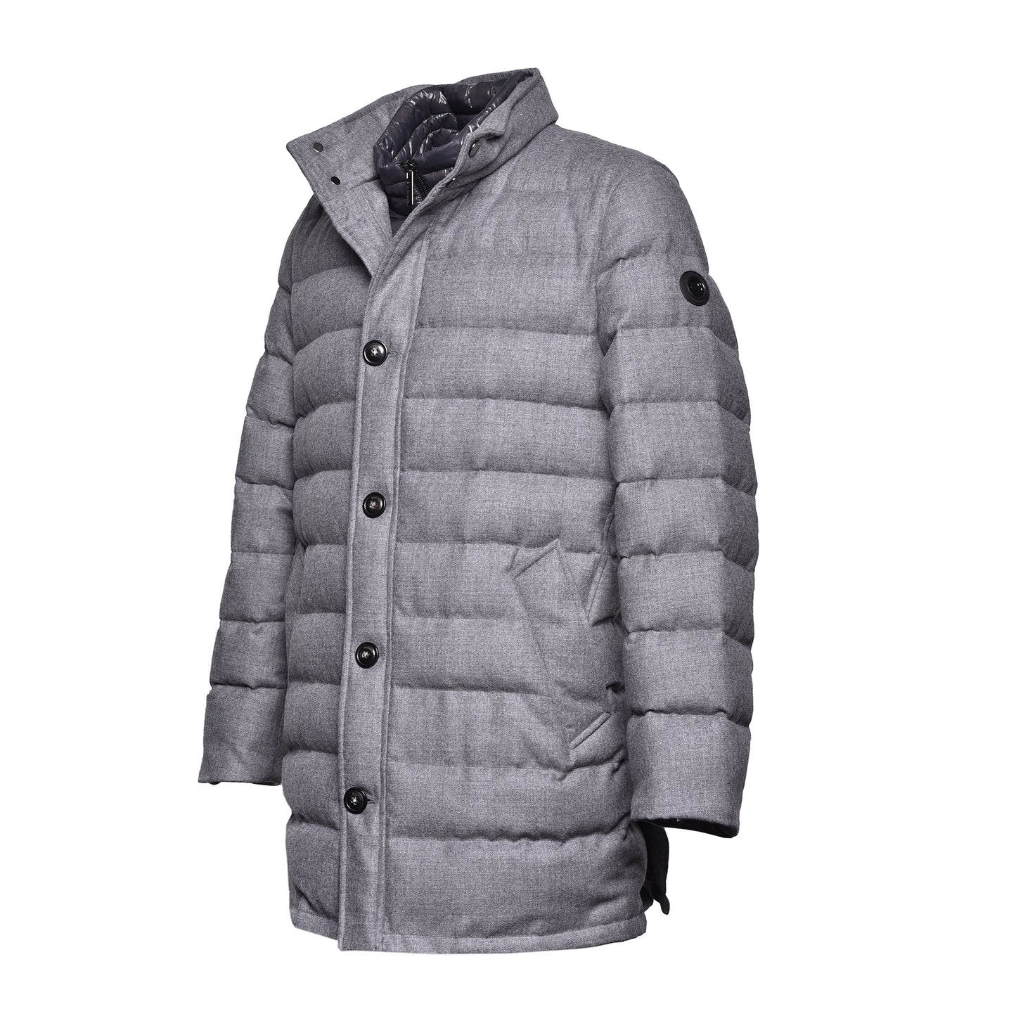 Veste en flanelle gris chiné