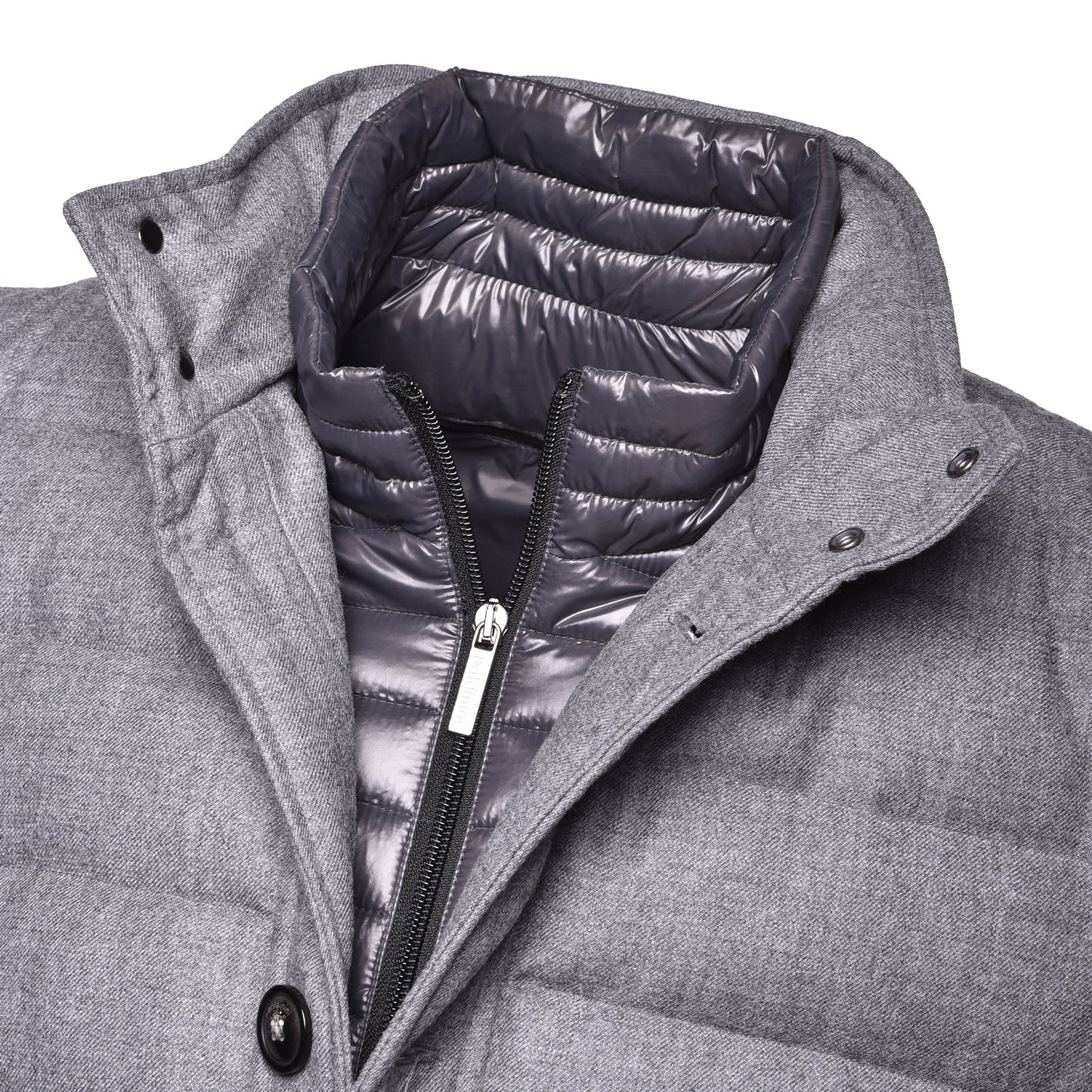 Veste en flanelle gris chiné