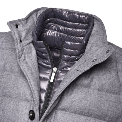 Veste en flanelle gris chiné
