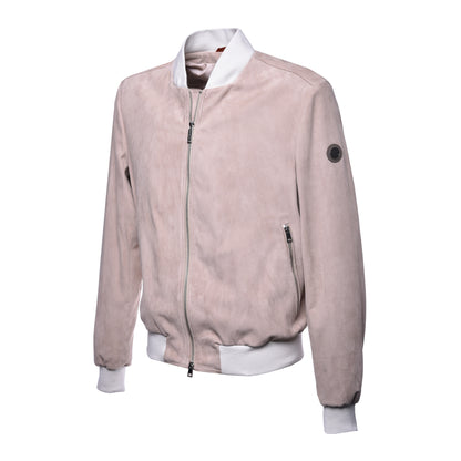 Bomber en daim sable