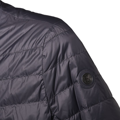 Bomber en nylon bleu marine et cobalt